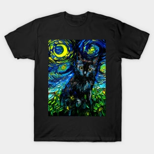 Black Cat Night 3 T-Shirt